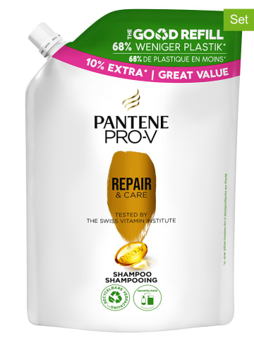 Pantene Pro-V 2er-Set: Shampoos "Repair & Care Nachfüllpack", je 550 ml