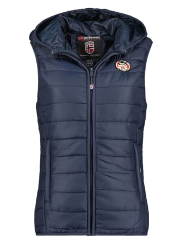 Geographical Norway Kamizelka pikowana "Vatika" w kolorze granatowym
