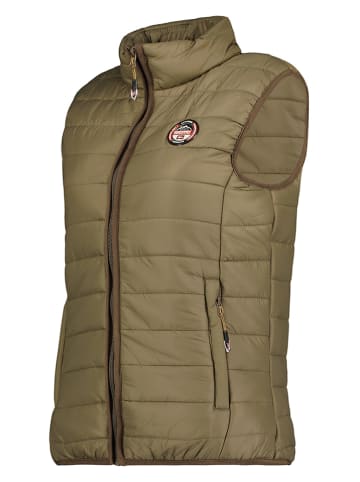 Geographical Norway Kamizelka pikowana "Vatika Basic" w kolorze khaki