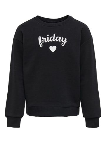 KIDS ONLY Sweatshirt "Weekday" zwart