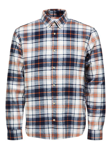 SELECTED HOMME Blouse - relaxed fit - zwart/oranje/meerkleurig