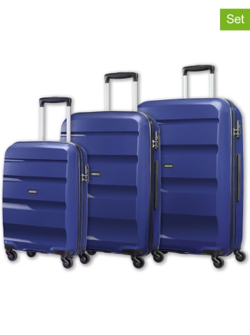 American Tourister 3-delige set: hardcase-trolleys donkerblauw