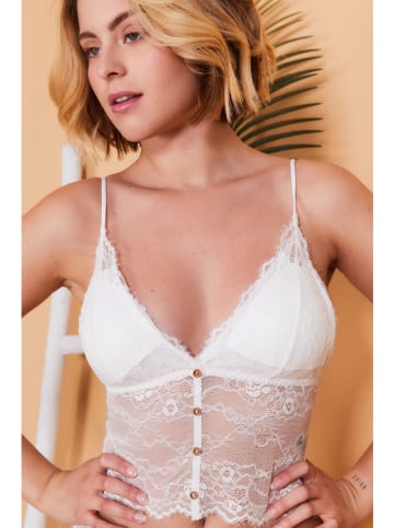 Just for Victoria Top "Fery" w kolorze kremowym