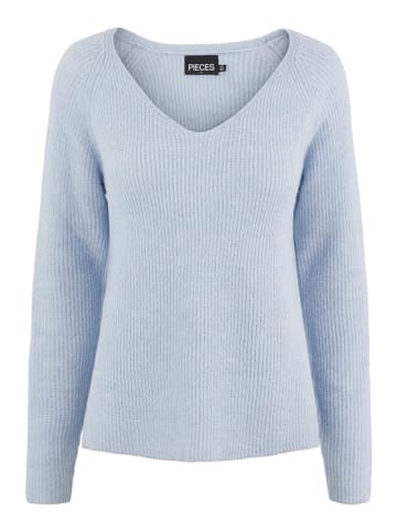 Pieces Sweter "Ellen" w kolorze błękitnym