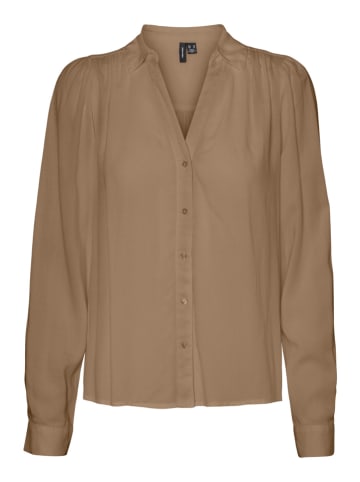 Vero Moda Bluzka "Danni" w kolorze jasnobrązowym