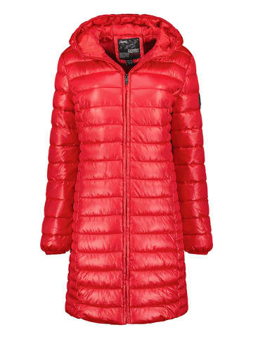 Canadian Peak Płaszcz pikowany "Colombiana Long Hood" w kolorze czerwonym