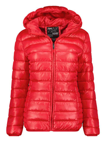 Canadian Peak Doorgestikte jas "Colombiana Hood" rood