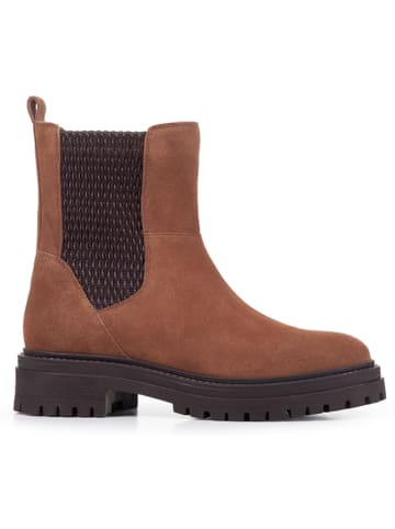 Geox Leder-Chelsea-Boots "Iridea" in Braun