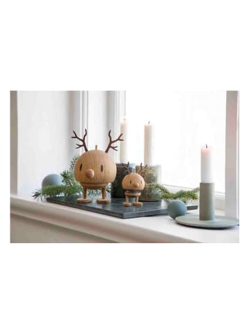 Hoptimist Decofiguur "Reindeer Bumble S" eikenkleurig - (H)8 x Ø 5 cm