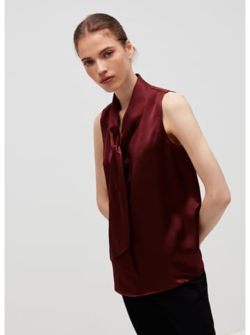 STEFANEL Seiden-Bluse in Bordeaux