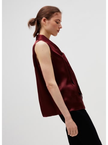 STEFANEL Seiden-Bluse in Bordeaux