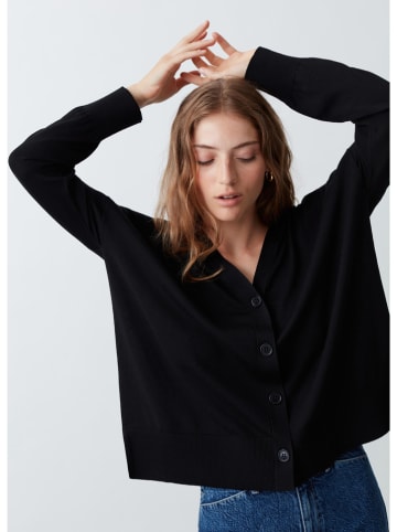 STEFANEL Woll-Cardigan in Schwarz