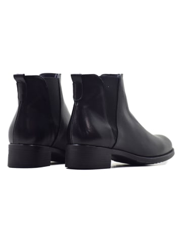 Bluegenex Leren enkelboots zwart