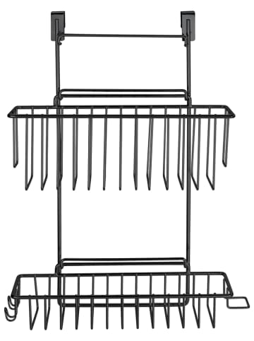 Wenko Küchenschrank-Einhängeregal "Flexi" in Schwarz - (B)32 x (H)47 x (T)12,5 cm