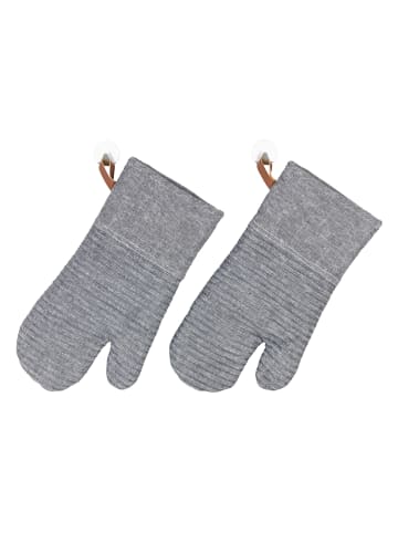 Wenko 2er-Set: Topfhandschuhe "Ada" in Grau - (L)33 x (B)17 cm