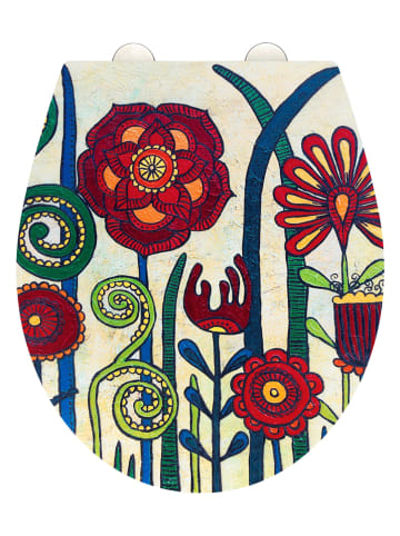 Wenko Absenkautomatik-WC-Sitz "Red Blossom" in Bunt