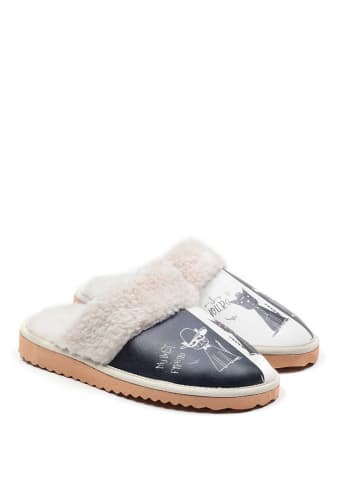 Goby Pantoffels wit/zwart