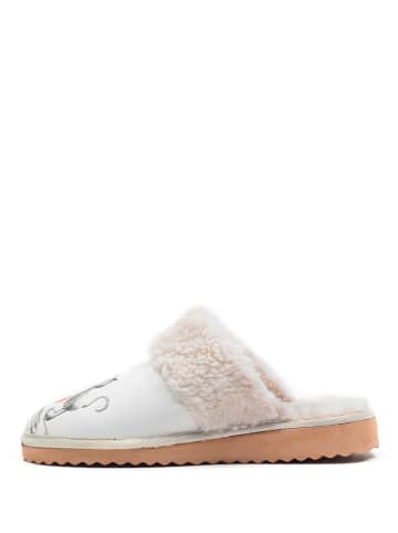 Goby Hausschuhe in Weiß/ Bunt