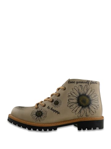 Goby Veterschoenen zwart/beige/meerkleurig