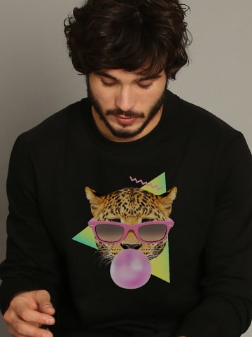 WOOOP Sweatshirt "Bubble Gum Leo" in Schwarz