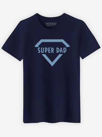 WOOOP Koszulka "Super Dad" w kolorze granatowym