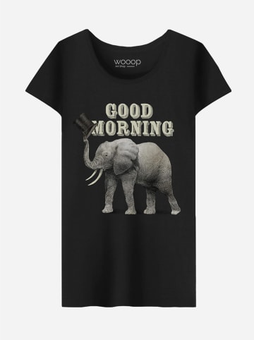 WOOOP Koszulka "Good Morning" w kolorze czarnym
