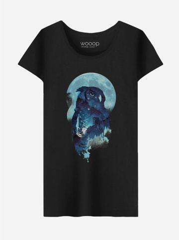 WOOOP Koszulka "Midnight Owl" w kolorze czarnym