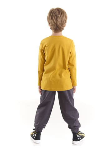 Denokids 2tlg. Outfit "Cool Dude" in Gelb/ Anthrazit