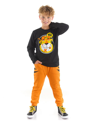 Denokids 2-delige outfit "Yo Tiger" zwart/oranje
