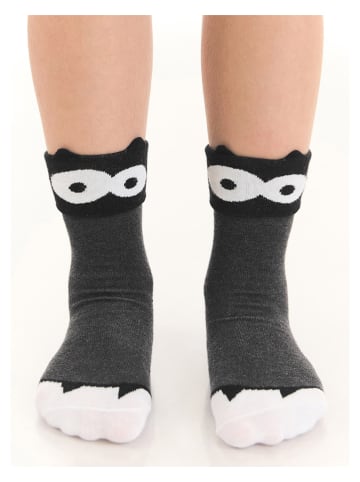 Denokids 2er-Set: Socken "Monsters" in Anthrazit