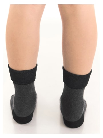 Denokids 2er-Set: Socken "Monsters" in Anthrazit