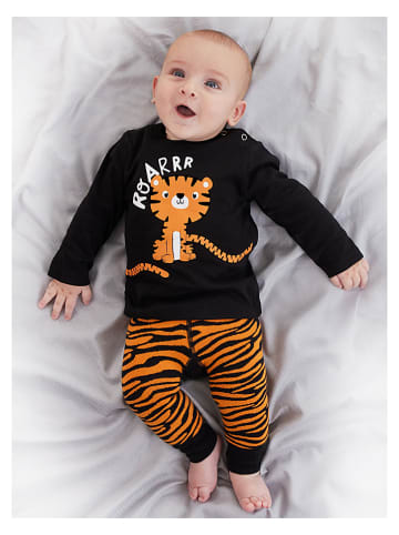 Denokids 2-delige outfit "Tiger" zwart/oranje