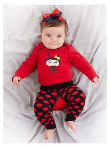 Denokids 2-delige outfit "Ladybug" rood/zwart