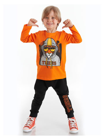 Deno Kids 2-częściowy zestaw "Tigers" w kolorze czarno-pomarańczowym