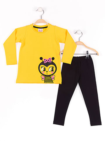 Denokids 2tlg. Outfit "Bee Yellow" in Gelb/ Schwarz