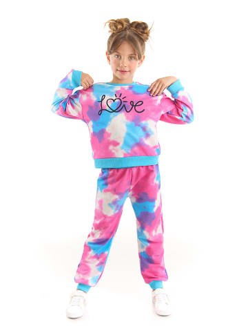Deno Kids 2tlg. Outfit in Blau/ Pink
