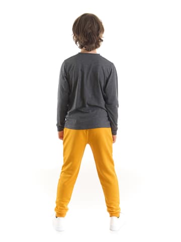 Denokids 2tlg. Outfit "UFO" in Grau/ Gelb