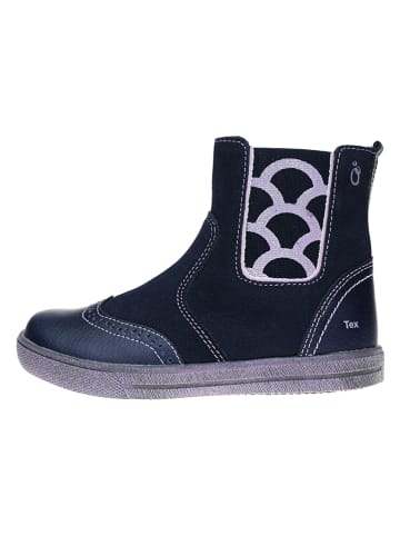 lamino Leren chelseaboots donkerblauw