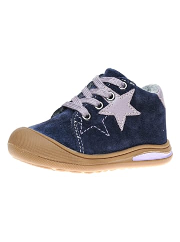 lamino Leren sneakers donkerblauw