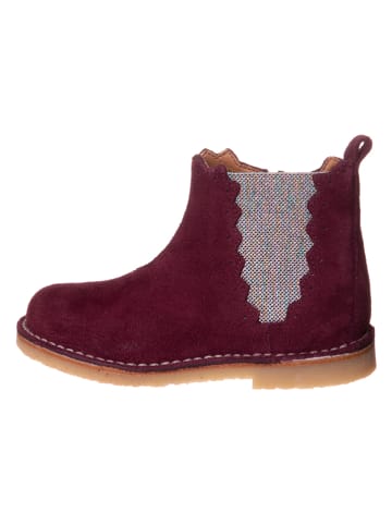 lamino Leren chelseaboots bordeaux