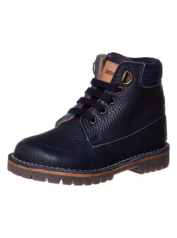 lamino Leren boots donkerblauw