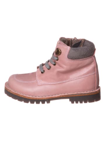 lamino Leder-Boots in Rosa