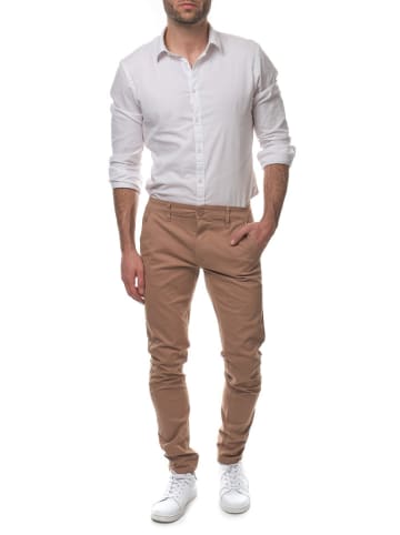 HopenLife Spodnie w kolorze jasnobrązowym