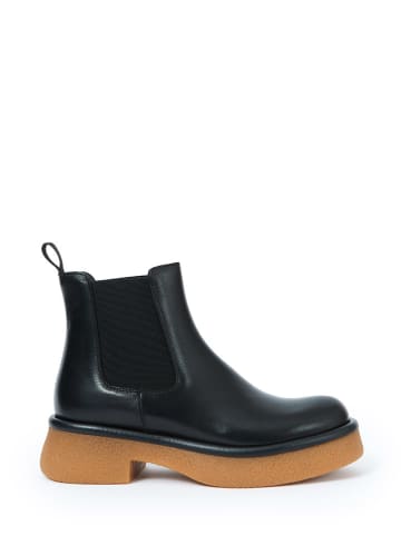 Frank Daniel Leder-Chelsea-Boots in Schwarz