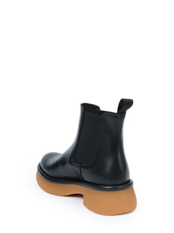 Frank Daniel Leder-Chelsea-Boots in Schwarz