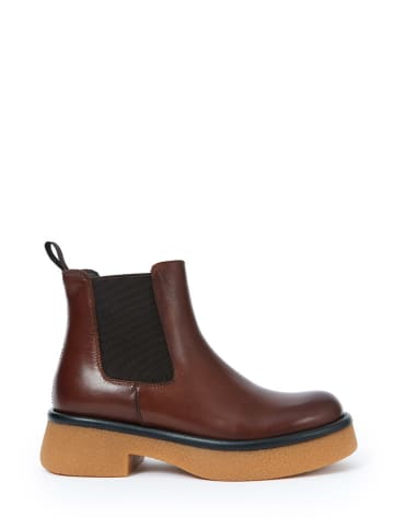 Frank Daniel Leder-Chelsea-Boots in Braun