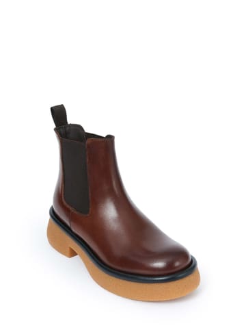 Frank Daniel Leder-Chelsea-Boots in Braun