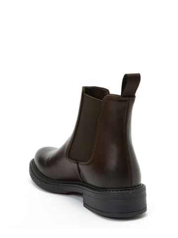 Frank Daniel Leder-Chelsea-Boots in Dunkelbraun