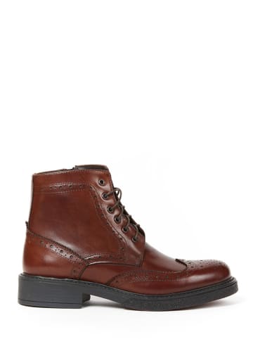 Frank Daniel Leder-Boots in Braun