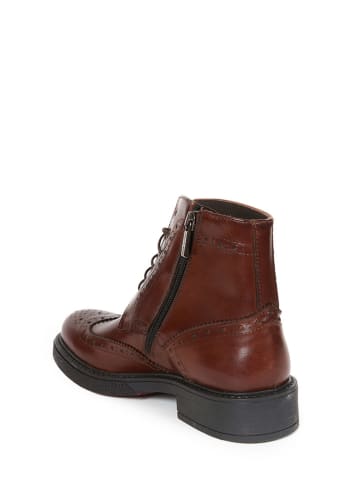 Frank Daniel Leder-Boots in Braun